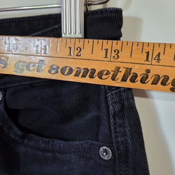 EUC AMERICAN EAGLE OUTFITTERS REAL GOOD DARK WASH DESTROYED MOM JEANS SIZE 2 - Picture 14 of 16